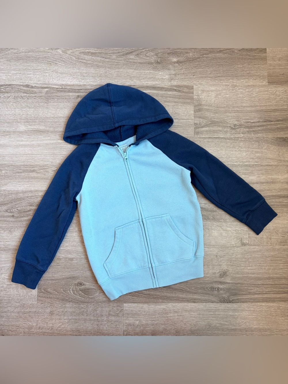 Jumping Beans boys blue zip up fleece jacket with hood